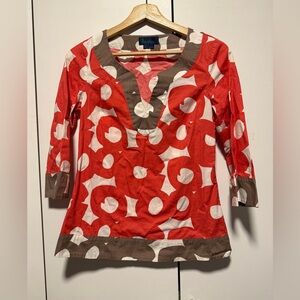 Boden Women's "Painted Hoops" Tunic Top.